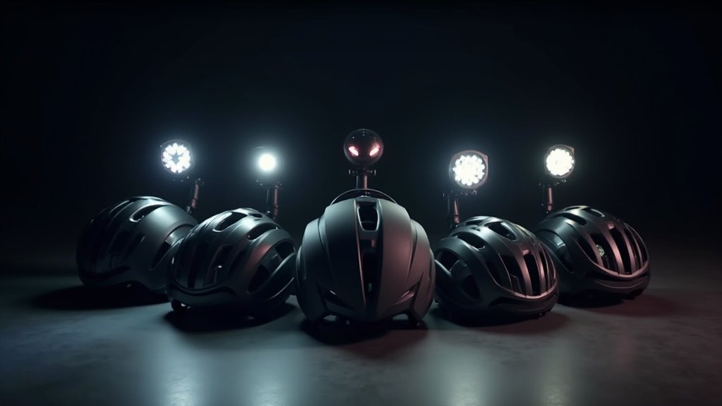 helmet mounted lights for safety